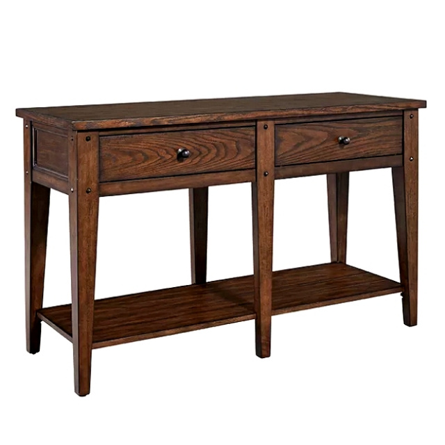 Oak Shaker Craftsman Sofa Console Table